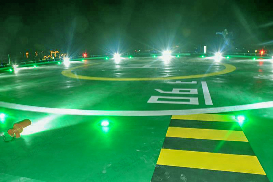 廣東茂名·東信時代廣場 屋頂直升機停機坪的燈光調試圖5