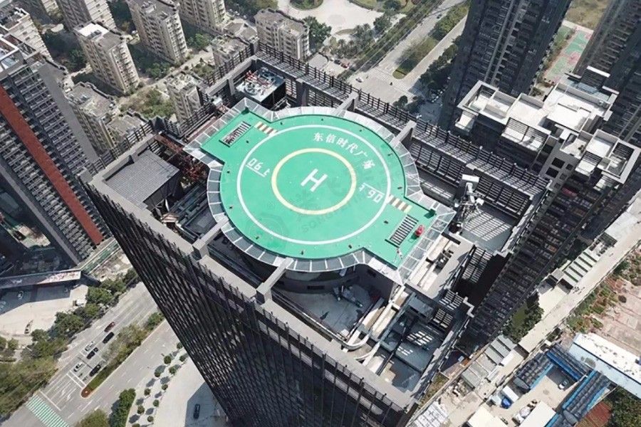 粵西地區首個高架直升機場：茂名東信時代廣場 屋頂停機坪